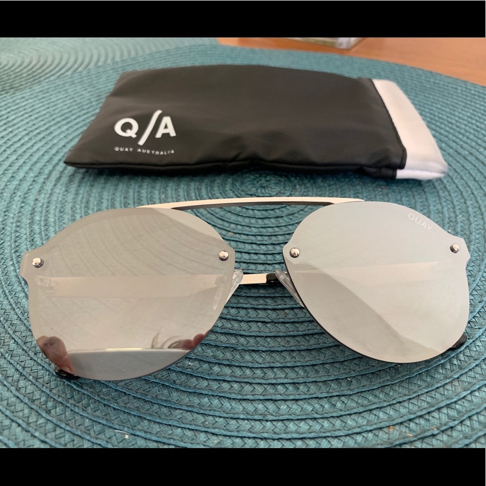 Quay Australia Camden Heights Silver Sunglasses